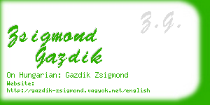 zsigmond gazdik business card